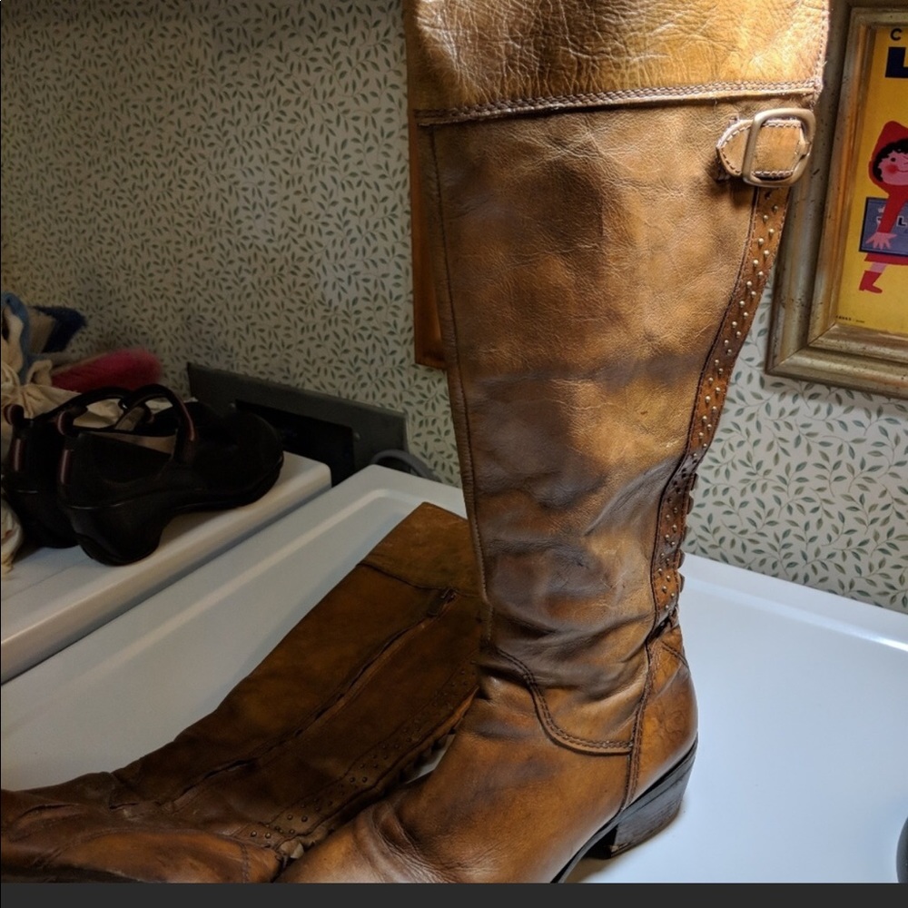 Leather Studded Boots